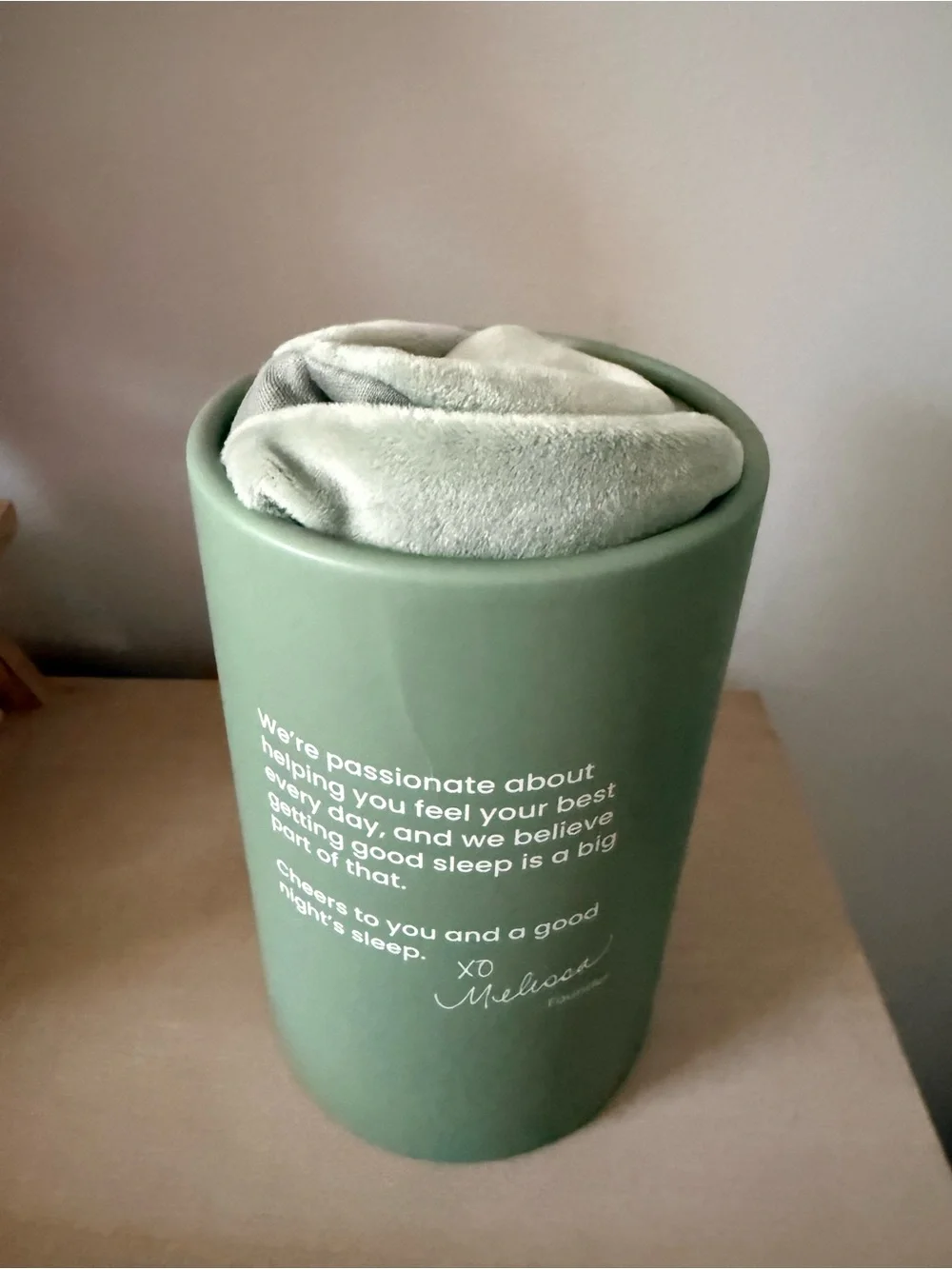 Nodpod Weighted Eye Blanket in Sage